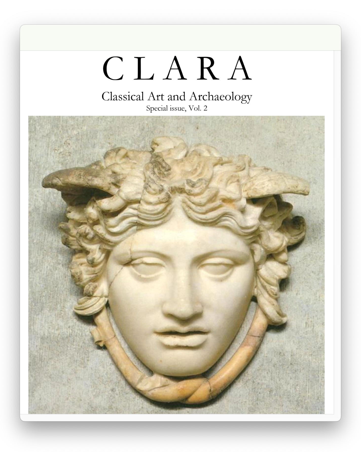 CLARA. Contemporary Classicism Copy of a Copy: Appropriating Classical ...